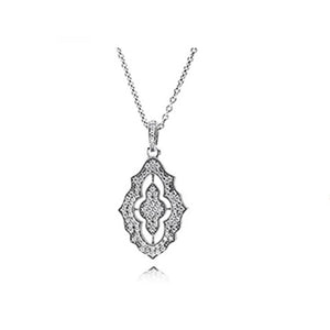 S925 Floating Crown O Beads Pave Necklace for DIY Jewelry