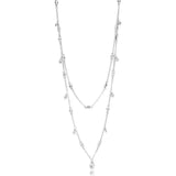 S925 Floating Crown O Beads Pave Necklace for DIY Jewelry