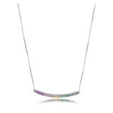 S925 Floating Crown O Beads Pave Necklace for DIY Jewelry