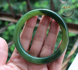 Real Green Jade Bangle Round Bracelets Natural Jade Bangles
