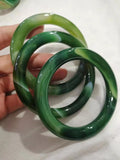 Real Green Jade Bangle Round Bracelets Natural Jade Bangles