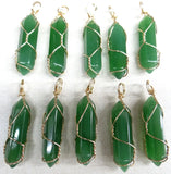 24 pcs Natural Stone Charm Pendants for DIY Jewelry Making