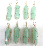 24 pcs Natural Stone Charm Pendants for DIY Jewelry Making