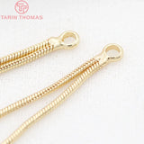 6PCS 63MM 24K Brass Box Chain Earrings Tassel Jewelry Findings