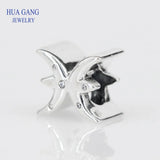 925 Silver Pisces Star Sign Beads Charms for DIY Bracelet Making