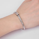 Ancient Silver Mens Buddha Bracelet Bangle Hand Chain Jewelry Gift B1019