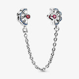 Autumn 925 Sterling Silver & Pink Fan Safety Charms Beads