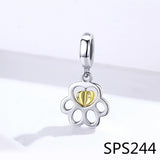 Autumn Collection Silver Mom Baby Owl Beads Charm Bracelet