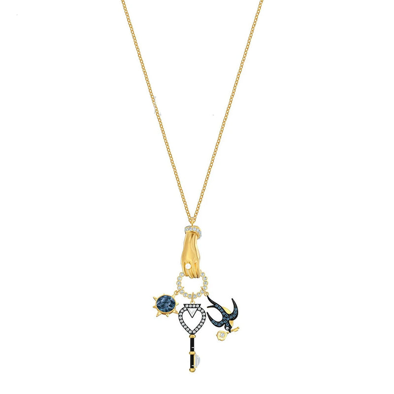 Autumn Swallow Key Hand Pendant Necklace
