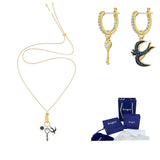Autumn Swallow Key Hand Pendant Necklace
