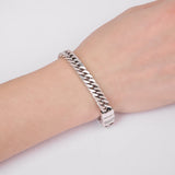 Ancient Silver Bicycle Chain Link Bracelet Men Women 9MM Wide