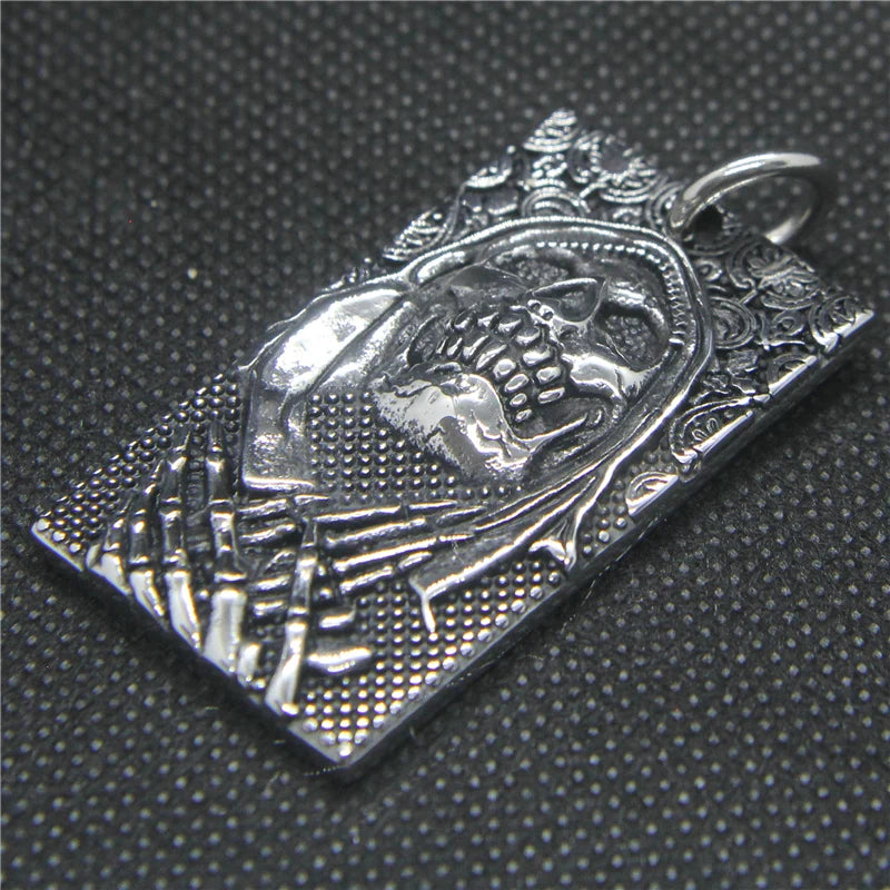 Big Claws Skull Pendant Stainless Steel Ghost Skull Biker Pendant