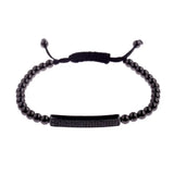 CZ Men Bracelet Set Charm Stone Copper Ball Beaded Bracelets