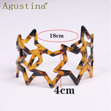 Bohemian Pentagram Bracelet Resin Bangle Cuff Jewelry
