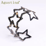 Bohemian Pentagram Bracelet Resin Bangle Cuff Jewelry