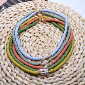Boho Fresh Water Baroque Pearl Choker Necklace