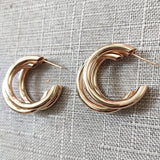 C-Shaped Metal Earrings Punk Accessory