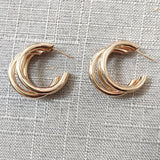 C-Shaped Metal Earrings Punk Accessory