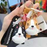 Corgi Key Chain Cute Car Bag Pendant Keychain Gift for Her