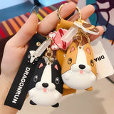 Corgi Key Chain Cute Car Bag Pendant Keychain Gift for Her