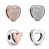 Chinese Year Day, Rose Gold Heart Clip DIY Bracelet Jewelry