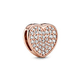 Chinese Year Day, Rose Gold Heart Clip DIY Bracelet Jewelry