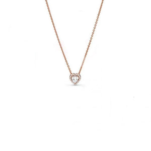925 Silver Christmas Heart Necklace for Women
