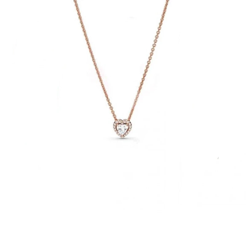 925 Silver Christmas Heart Necklace for Women