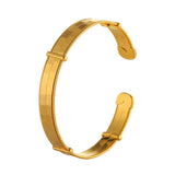 Vintage Golden Lattice Cuff Bracelets for Couples