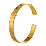 Vintage Golden Lattice Cuff Bracelets for Couples