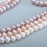 Classic Silver Pearl Necklace 8-9mm Natural Freshwater Pearl 925 Silver Choker