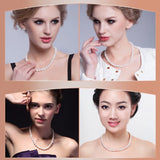 Classic Silver Pearl Necklace 8-9mm Natural Freshwater Pearl 925 Silver Choker
