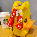 Cola Bottle Rocking Toy Doll Car Keychain Pendant Bag Key Chain Funny Gift