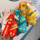 Cola Bottle Rocking Toy Doll Car Keychain Pendant Bag Key Chain Funny Gift