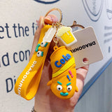 Cola Bottle Rocking Toy Doll Car Keychain Pendant Bag Key Chain Funny Gift