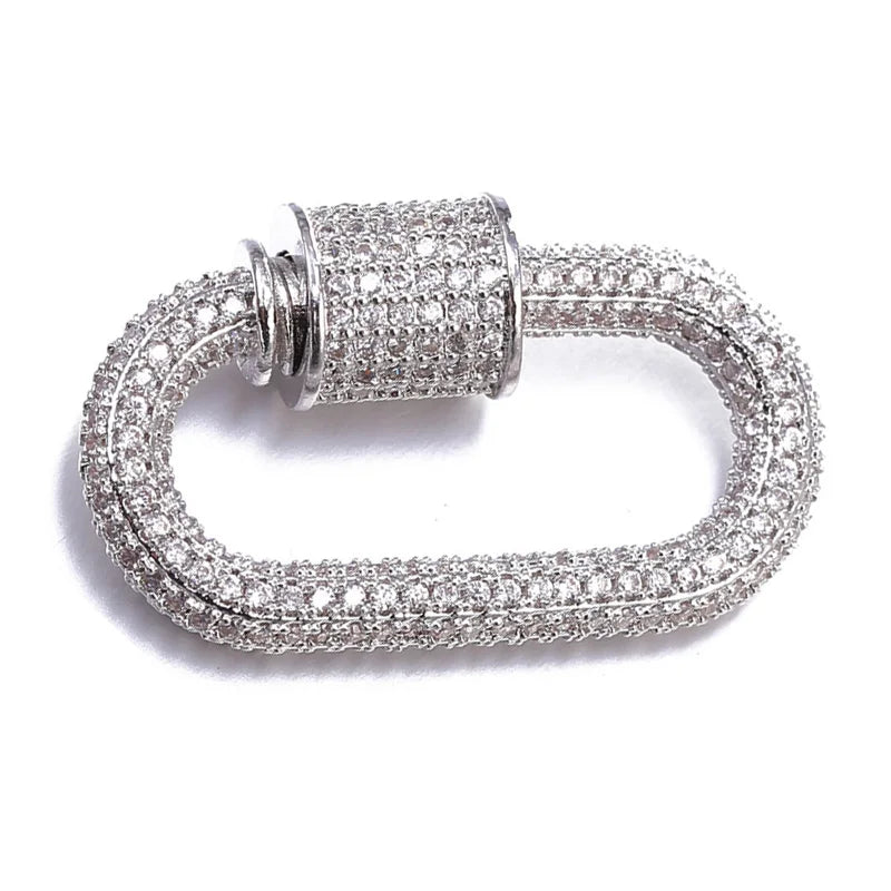 Spiral CZ Pendant Buckle for Jewelry Making DIY