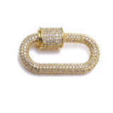 Spiral CZ Pendant Buckle for Jewelry Making DIY