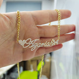 Stainless Steel Name Necklace With Butterfly Heart Choker Women Jewelry