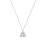 Rotating Orchid Crystal Necklace for Women Bride Gift