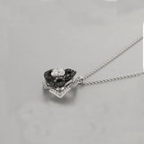 Rotating Orchid Crystal Necklace for Women Bride Gift
