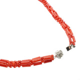 Coral Beadwork Necklace Bracelet Set Gift
