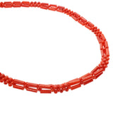 Coral Beadwork Necklace Bracelet Set Gift