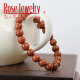 Natural Blue/Gold Sandstone Beads Bracelet Solar System