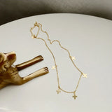 925 Silver Small Cross Pendant Necklaces Women Chokers Silver Jewelry