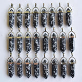 Snowflake Bullet Charm Point Chakra Pendant 24pcs/lot