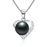 Freshwater Pearl Pendant 925 Sterling Silver Love Necklace