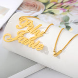 Personalized Stainless Steel Double Name Necklace for Women