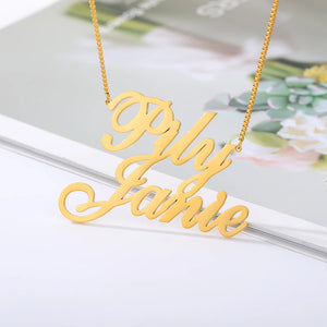 Personalized Stainless Steel Double Name Necklace for Women