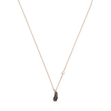 Feather Necklace with Crystal Pendant - Romantic Gift for Her