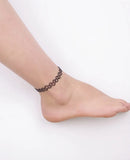 Vintage Stretch Tattoo Anklet Gothic Punk Grunge Henna Elastic Anklet